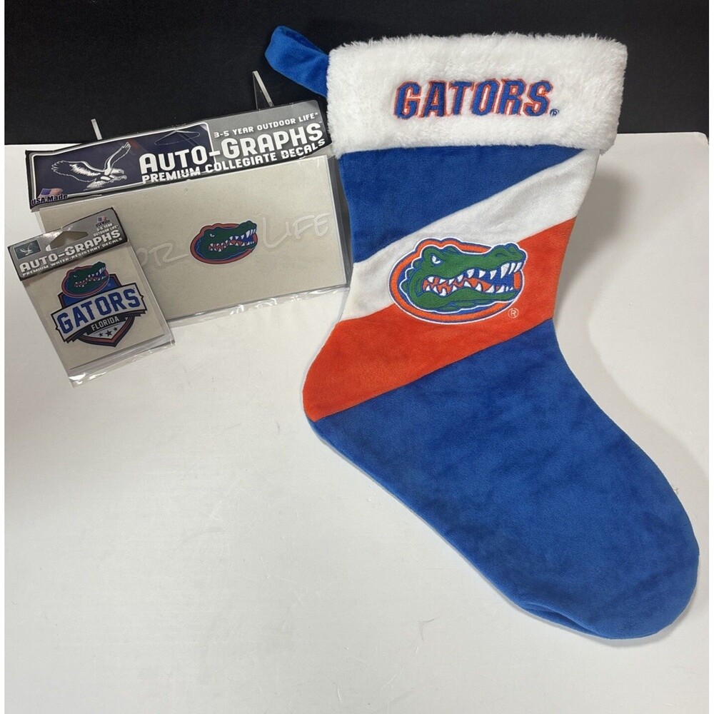 University of Florida Gators Christmas Stocking Car Window Decals Stickers Gift